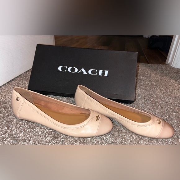 COACH CAP TOE NUDE BALLET FLATS - Picture 5 of 7